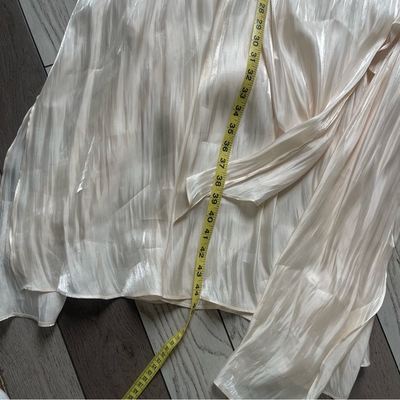 Promesa breaking waves satin cross-front halter maxi dress - Picture 8 of 10